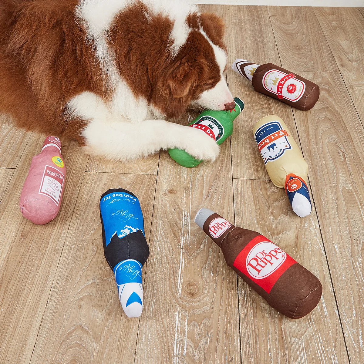 Dog Toy Realistic Wine Bottle Design