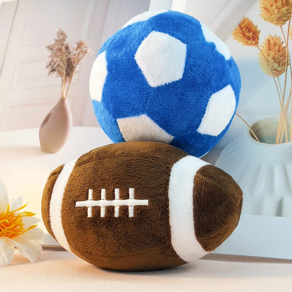 Squeaky Football & Rugby Dog Toy
