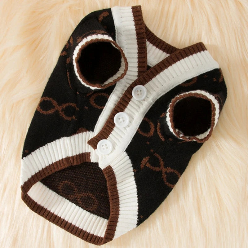 Luxury Dog Cardigan Sweater