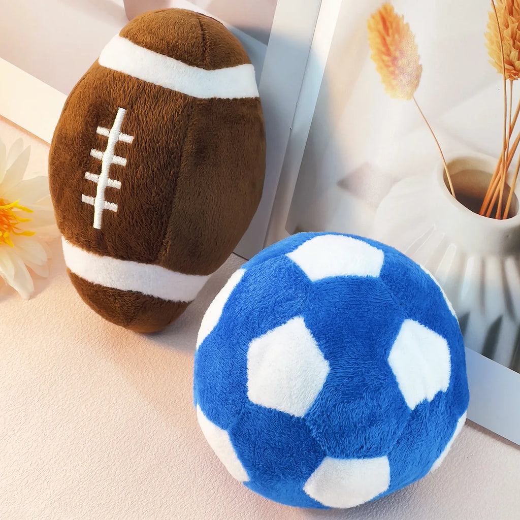 Squeaky Football & Rugby Dog Toy