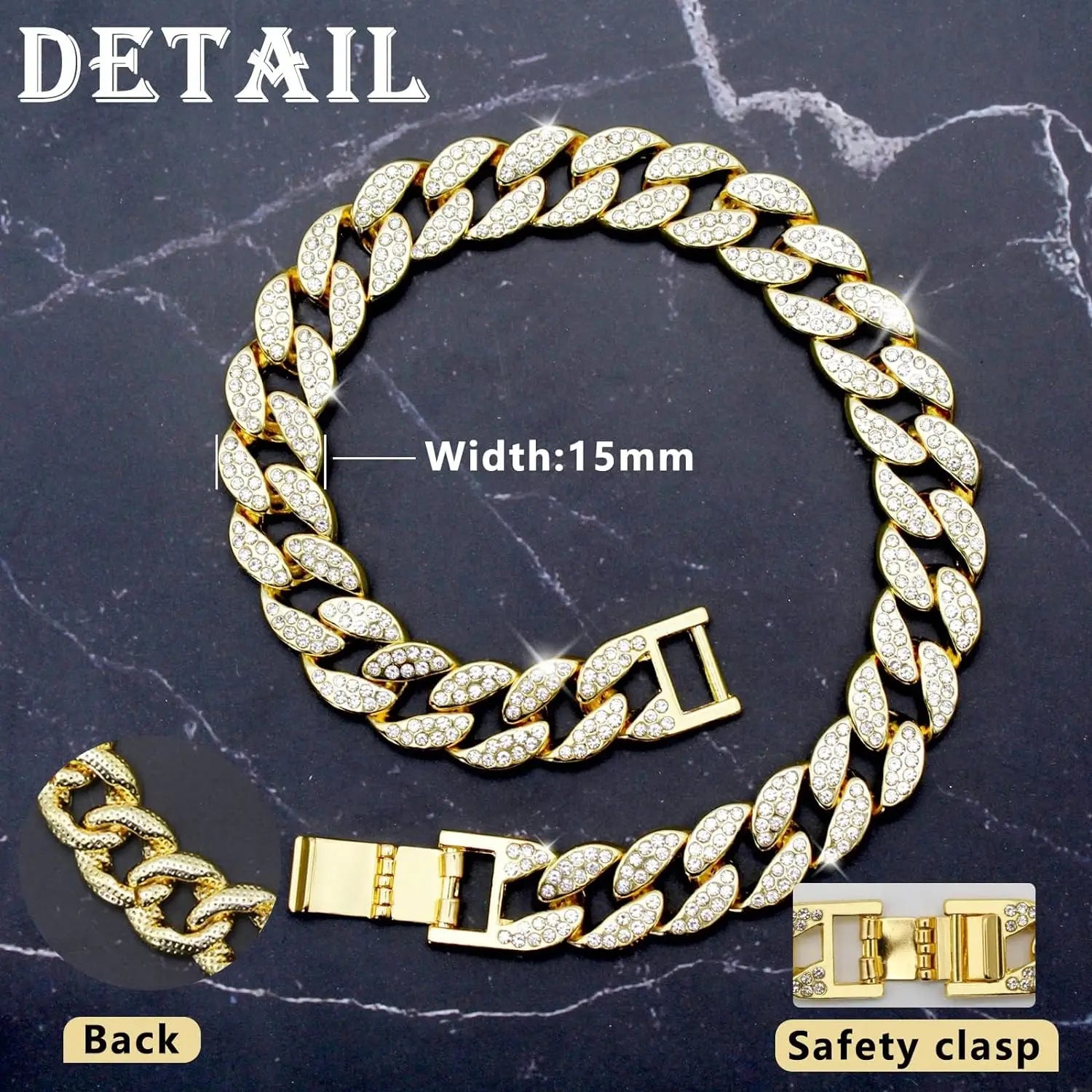 Luxury Design Cuban Chain Dog Collar