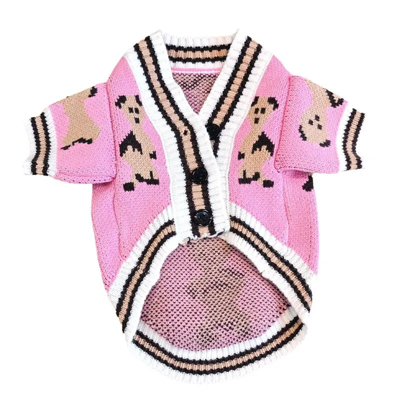 Luxury Dog Cardigan Sweater