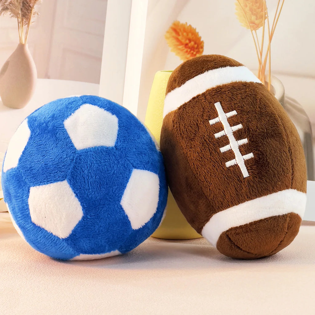 Squeaky Football & Rugby Dog Toy