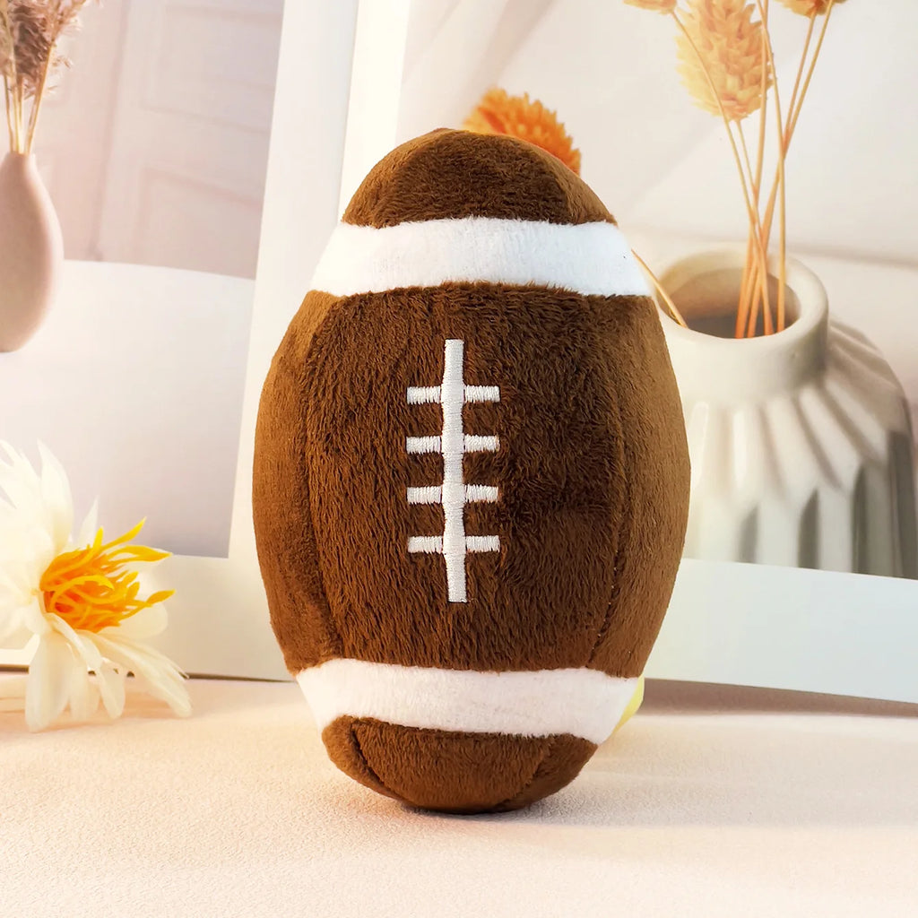 Squeaky Football & Rugby Dog Toy